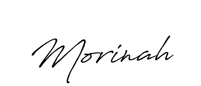 The best way (Antro_Vectra_Bolder) to make a short signature is to pick only two or three words in your name. The name Morinah include a total of six letters. For converting this name. Morinah signature style 7 images and pictures png