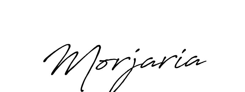 Make a beautiful signature design for name Morjaria. With this signature (Antro_Vectra_Bolder) style, you can create a handwritten signature for free. Morjaria signature style 7 images and pictures png