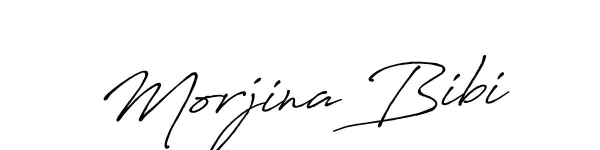 Design your own signature with our free online signature maker. With this signature software, you can create a handwritten (Antro_Vectra_Bolder) signature for name Morjina Bibi. Morjina Bibi signature style 7 images and pictures png