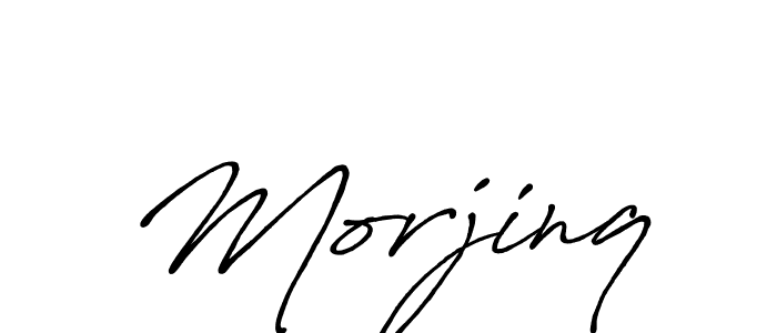 How to make Morjinq signature? Antro_Vectra_Bolder is a professional autograph style. Create handwritten signature for Morjinq name. Morjinq signature style 7 images and pictures png