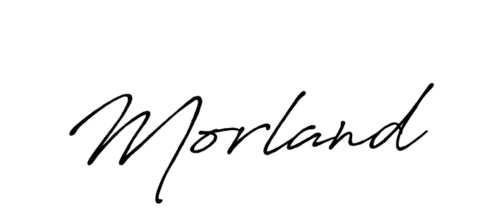 You should practise on your own different ways (Antro_Vectra_Bolder) to write your name (Morland) in signature. don't let someone else do it for you. Morland signature style 7 images and pictures png