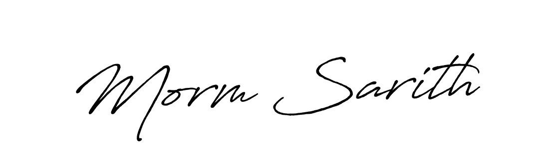 Create a beautiful signature design for name Morm Sarith. With this signature (Antro_Vectra_Bolder) fonts, you can make a handwritten signature for free. Morm Sarith signature style 7 images and pictures png