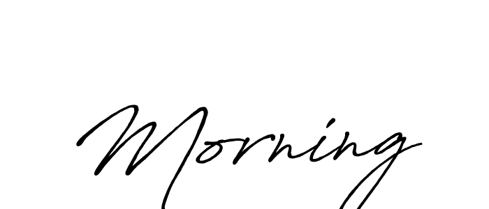 Morning stylish signature style. Best Handwritten Sign (Antro_Vectra_Bolder) for my name. Handwritten Signature Collection Ideas for my name Morning. Morning signature style 7 images and pictures png