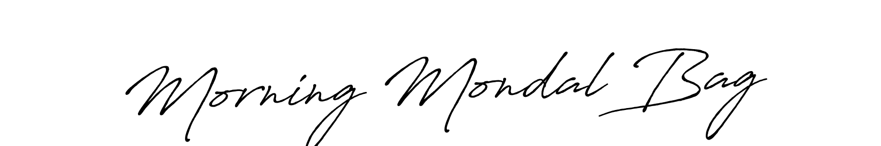 Antro_Vectra_Bolder is a professional signature style that is perfect for those who want to add a touch of class to their signature. It is also a great choice for those who want to make their signature more unique. Get Morning Mondal Bag name to fancy signature for free. Morning Mondal Bag signature style 7 images and pictures png