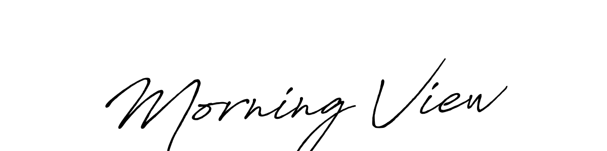 How to make Morning View signature? Antro_Vectra_Bolder is a professional autograph style. Create handwritten signature for Morning View name. Morning View signature style 7 images and pictures png