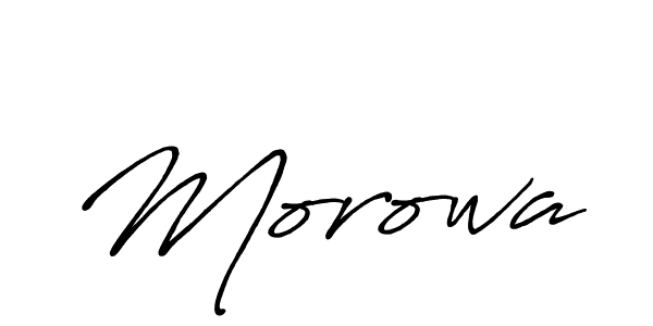 Morowa stylish signature style. Best Handwritten Sign (Antro_Vectra_Bolder) for my name. Handwritten Signature Collection Ideas for my name Morowa. Morowa signature style 7 images and pictures png