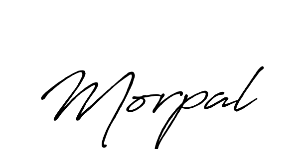 How to make Morpal name signature. Use Antro_Vectra_Bolder style for creating short signs online. This is the latest handwritten sign. Morpal signature style 7 images and pictures png