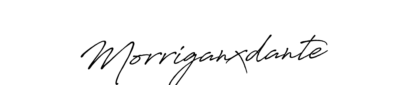 Design your own signature with our free online signature maker. With this signature software, you can create a handwritten (Antro_Vectra_Bolder) signature for name Morriganxdante. Morriganxdante signature style 7 images and pictures png