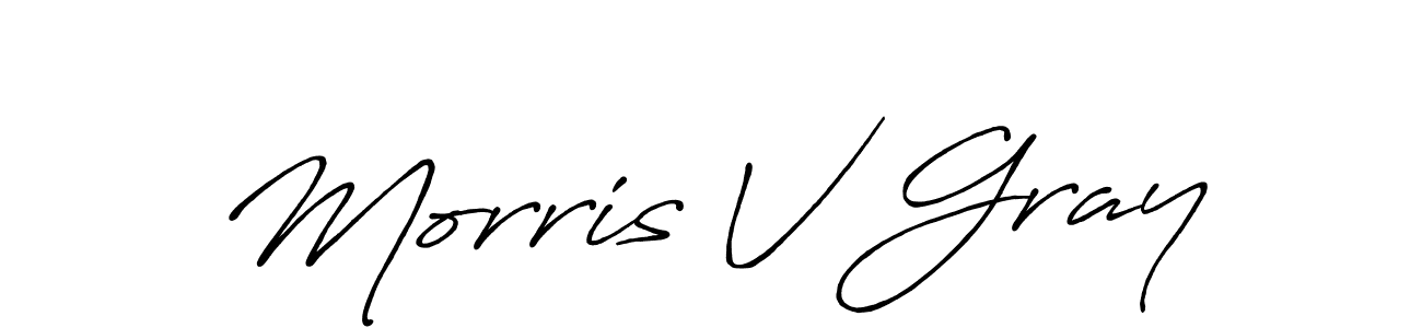 It looks lik you need a new signature style for name Morris V Gray. Design unique handwritten (Antro_Vectra_Bolder) signature with our free signature maker in just a few clicks. Morris V Gray signature style 7 images and pictures png