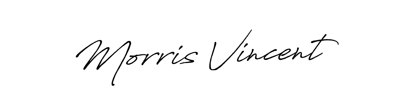 Create a beautiful signature design for name Morris Vincent. With this signature (Antro_Vectra_Bolder) fonts, you can make a handwritten signature for free. Morris Vincent signature style 7 images and pictures png