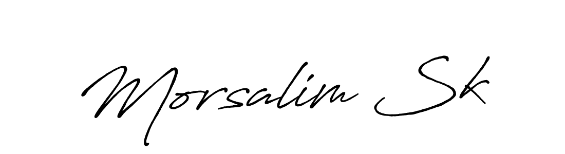 Design your own signature with our free online signature maker. With this signature software, you can create a handwritten (Antro_Vectra_Bolder) signature for name Morsalim Sk. Morsalim Sk signature style 7 images and pictures png