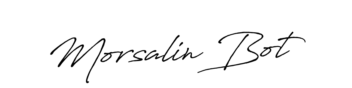 Design your own signature with our free online signature maker. With this signature software, you can create a handwritten (Antro_Vectra_Bolder) signature for name Morsalin Bot. Morsalin Bot signature style 7 images and pictures png