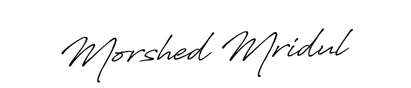 Create a beautiful signature design for name Morshed Mridul. With this signature (Antro_Vectra_Bolder) fonts, you can make a handwritten signature for free. Morshed Mridul signature style 7 images and pictures png