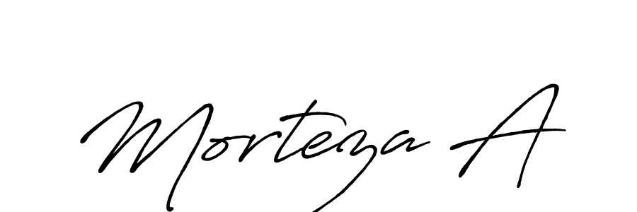 How to make Morteza A signature? Antro_Vectra_Bolder is a professional autograph style. Create handwritten signature for Morteza A name. Morteza A signature style 7 images and pictures png