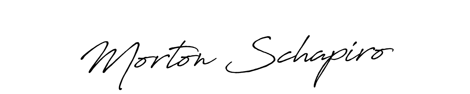 Make a beautiful signature design for name Morton Schapiro. With this signature (Antro_Vectra_Bolder) style, you can create a handwritten signature for free. Morton Schapiro signature style 7 images and pictures png