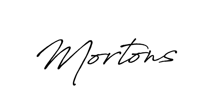 Make a beautiful signature design for name Mortons. With this signature (Antro_Vectra_Bolder) style, you can create a handwritten signature for free. Mortons signature style 7 images and pictures png