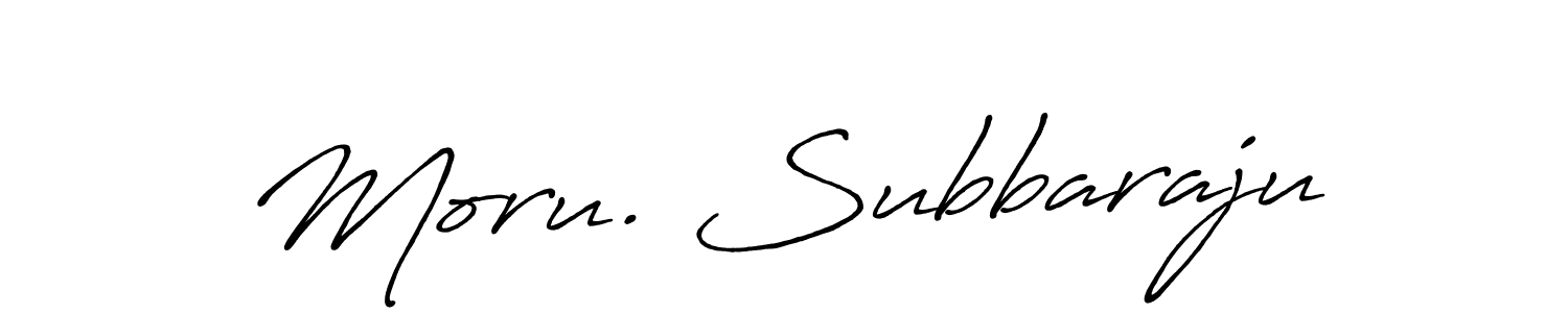 Create a beautiful signature design for name Moru. Subbaraju. With this signature (Antro_Vectra_Bolder) fonts, you can make a handwritten signature for free. Moru. Subbaraju signature style 7 images and pictures png