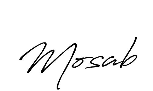 Also we have Mosab name is the best signature style. Create professional handwritten signature collection using Antro_Vectra_Bolder autograph style. Mosab signature style 7 images and pictures png