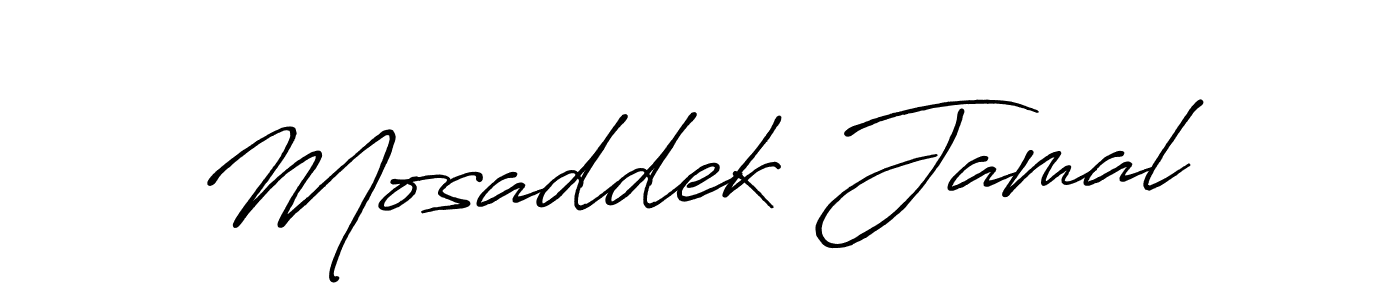 Make a beautiful signature design for name Mosaddek Jamal. With this signature (Antro_Vectra_Bolder) style, you can create a handwritten signature for free. Mosaddek Jamal signature style 7 images and pictures png