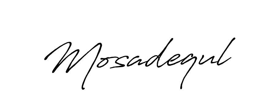 Create a beautiful signature design for name Mosadequl. With this signature (Antro_Vectra_Bolder) fonts, you can make a handwritten signature for free. Mosadequl signature style 7 images and pictures png