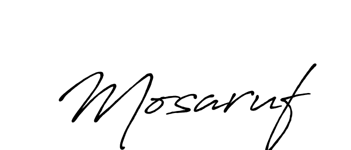 Also we have Mosaruf name is the best signature style. Create professional handwritten signature collection using Antro_Vectra_Bolder autograph style. Mosaruf signature style 7 images and pictures png