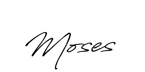 Create a beautiful signature design for name Moses . With this signature (Antro_Vectra_Bolder) fonts, you can make a handwritten signature for free. Moses  signature style 7 images and pictures png