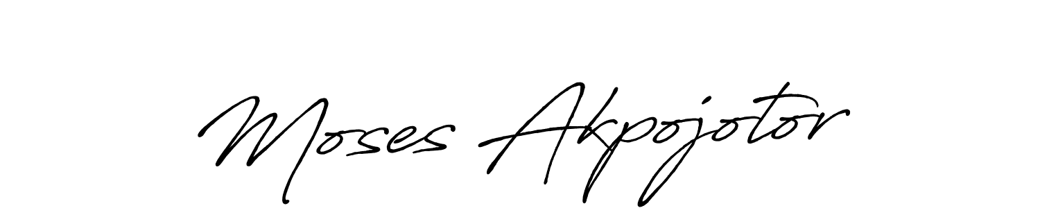 Design your own signature with our free online signature maker. With this signature software, you can create a handwritten (Antro_Vectra_Bolder) signature for name Moses Akpojotor. Moses Akpojotor signature style 7 images and pictures png