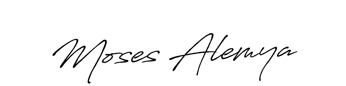 How to make Moses Alemya name signature. Use Antro_Vectra_Bolder style for creating short signs online. This is the latest handwritten sign. Moses Alemya signature style 7 images and pictures png