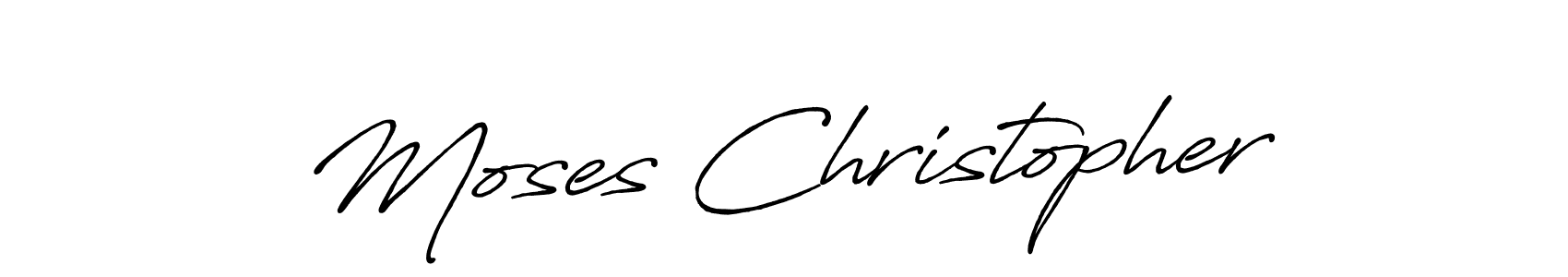 Also we have Moses Christopher name is the best signature style. Create professional handwritten signature collection using Antro_Vectra_Bolder autograph style. Moses Christopher signature style 7 images and pictures png