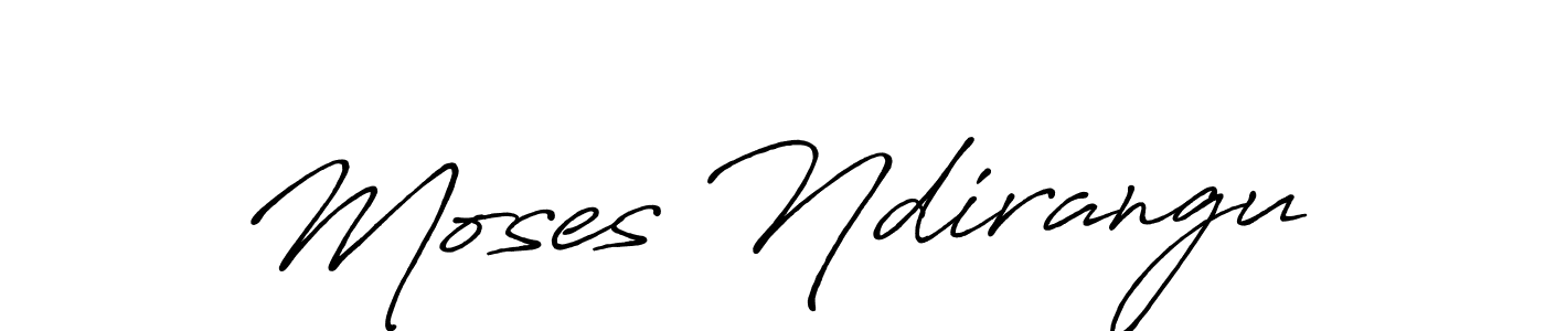 Make a beautiful signature design for name Moses Ndirangu. With this signature (Antro_Vectra_Bolder) style, you can create a handwritten signature for free. Moses Ndirangu signature style 7 images and pictures png