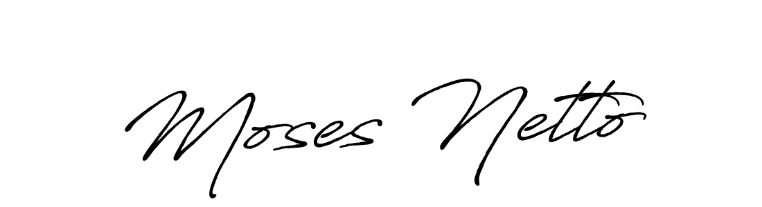 Similarly Antro_Vectra_Bolder is the best handwritten signature design. Signature creator online .You can use it as an online autograph creator for name Moses Netto. Moses Netto signature style 7 images and pictures png