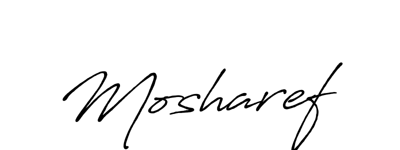 Mosharef stylish signature style. Best Handwritten Sign (Antro_Vectra_Bolder) for my name. Handwritten Signature Collection Ideas for my name Mosharef. Mosharef signature style 7 images and pictures png