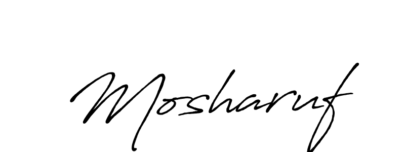 Mosharuf stylish signature style. Best Handwritten Sign (Antro_Vectra_Bolder) for my name. Handwritten Signature Collection Ideas for my name Mosharuf. Mosharuf signature style 7 images and pictures png