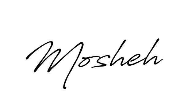 Make a beautiful signature design for name Mosheh. With this signature (Antro_Vectra_Bolder) style, you can create a handwritten signature for free. Mosheh signature style 7 images and pictures png