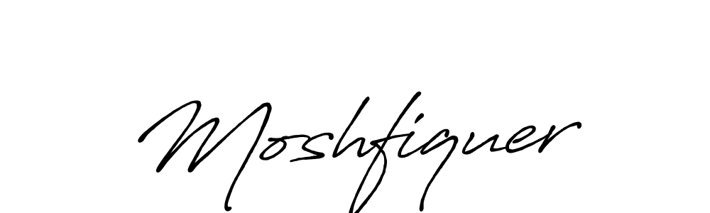 Create a beautiful signature design for name Moshfiquer. With this signature (Antro_Vectra_Bolder) fonts, you can make a handwritten signature for free. Moshfiquer signature style 7 images and pictures png