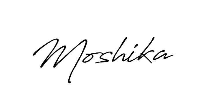 How to make Moshika name signature. Use Antro_Vectra_Bolder style for creating short signs online. This is the latest handwritten sign. Moshika signature style 7 images and pictures png