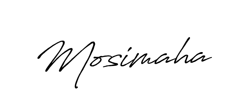 Make a beautiful signature design for name Mosimaha. With this signature (Antro_Vectra_Bolder) style, you can create a handwritten signature for free. Mosimaha signature style 7 images and pictures png