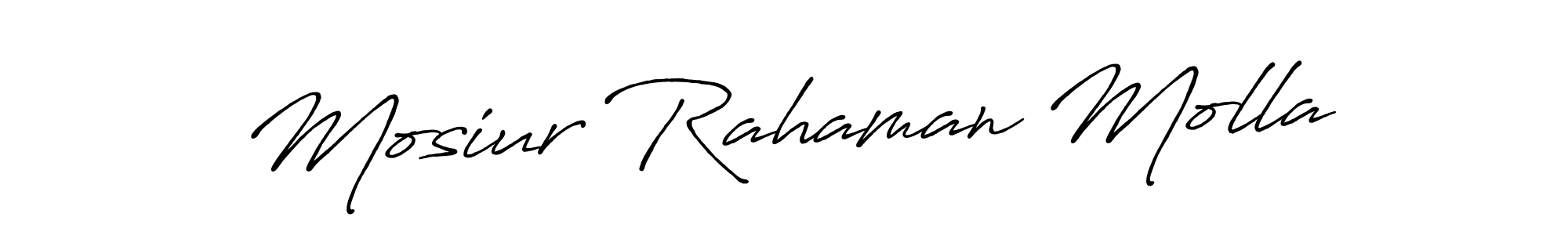 Antro_Vectra_Bolder is a professional signature style that is perfect for those who want to add a touch of class to their signature. It is also a great choice for those who want to make their signature more unique. Get Mosiur Rahaman Molla name to fancy signature for free. Mosiur Rahaman Molla signature style 7 images and pictures png