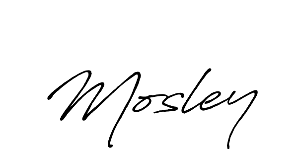 Create a beautiful signature design for name Mosley. With this signature (Antro_Vectra_Bolder) fonts, you can make a handwritten signature for free. Mosley signature style 7 images and pictures png