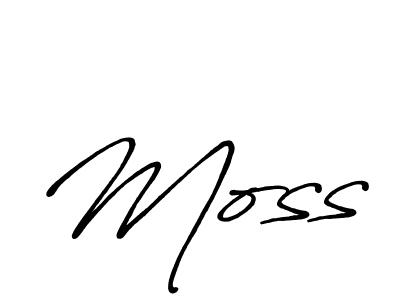 Moss stylish signature style. Best Handwritten Sign (Antro_Vectra_Bolder) for my name. Handwritten Signature Collection Ideas for my name Moss. Moss signature style 7 images and pictures png