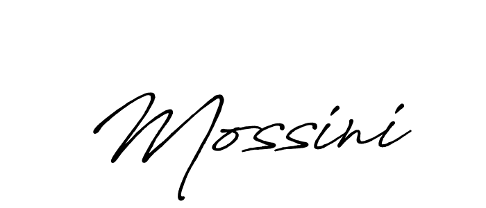 Create a beautiful signature design for name Mossini. With this signature (Antro_Vectra_Bolder) fonts, you can make a handwritten signature for free. Mossini signature style 7 images and pictures png