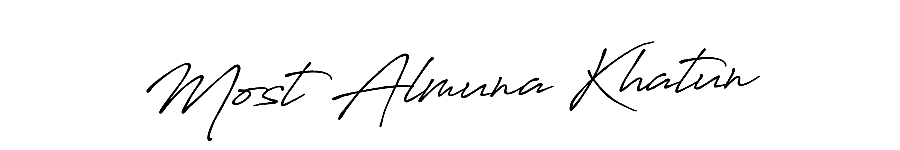 Make a beautiful signature design for name Most Almuna Khatun. Use this online signature maker to create a handwritten signature for free. Most Almuna Khatun signature style 7 images and pictures png