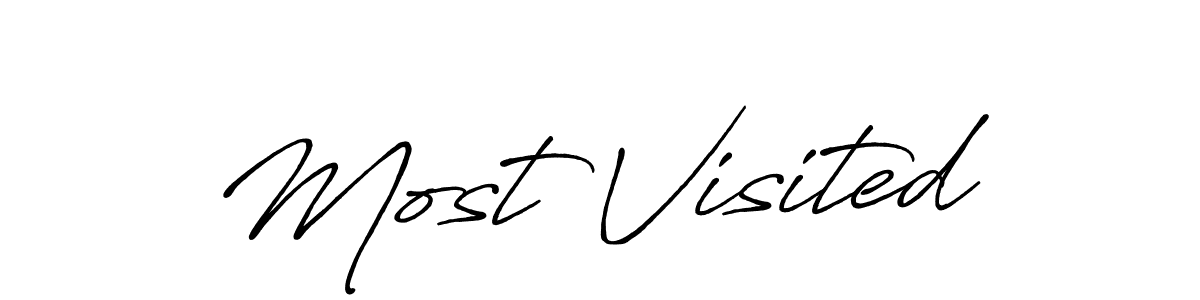 How to make Most Visited name signature. Use Antro_Vectra_Bolder style for creating short signs online. This is the latest handwritten sign. Most Visited signature style 7 images and pictures png