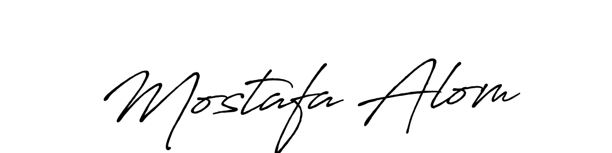 How to make Mostafa Alom signature? Antro_Vectra_Bolder is a professional autograph style. Create handwritten signature for Mostafa Alom name. Mostafa Alom signature style 7 images and pictures png