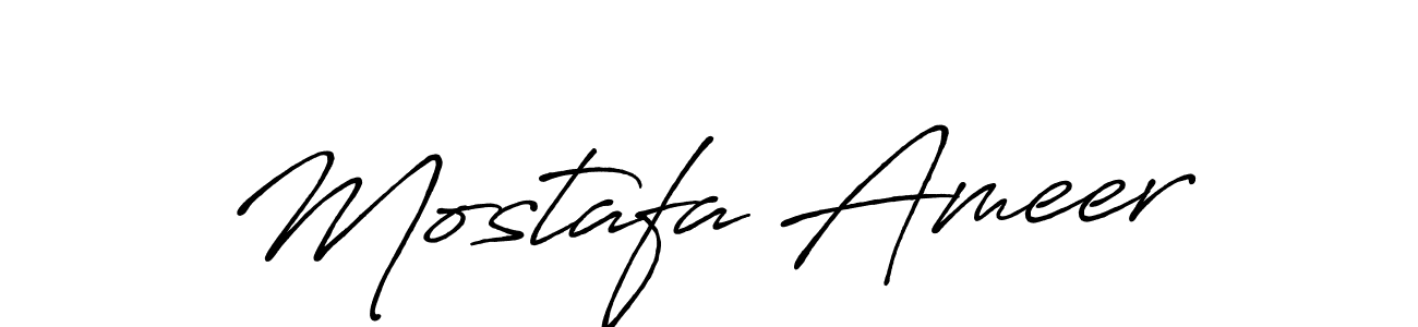 Similarly Antro_Vectra_Bolder is the best handwritten signature design. Signature creator online .You can use it as an online autograph creator for name Mostafa Ameer. Mostafa Ameer signature style 7 images and pictures png