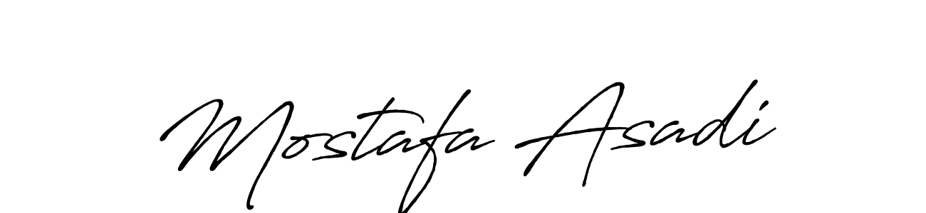 Make a beautiful signature design for name Mostafa Asadi. With this signature (Antro_Vectra_Bolder) style, you can create a handwritten signature for free. Mostafa Asadi signature style 7 images and pictures png
