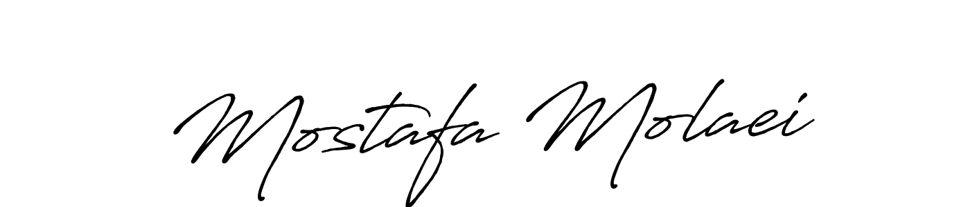 Design your own signature with our free online signature maker. With this signature software, you can create a handwritten (Antro_Vectra_Bolder) signature for name Mostafa Molaei. Mostafa Molaei signature style 7 images and pictures png