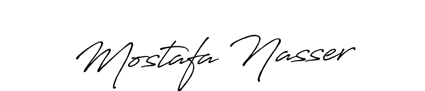 Create a beautiful signature design for name Mostafa Nasser. With this signature (Antro_Vectra_Bolder) fonts, you can make a handwritten signature for free. Mostafa Nasser signature style 7 images and pictures png