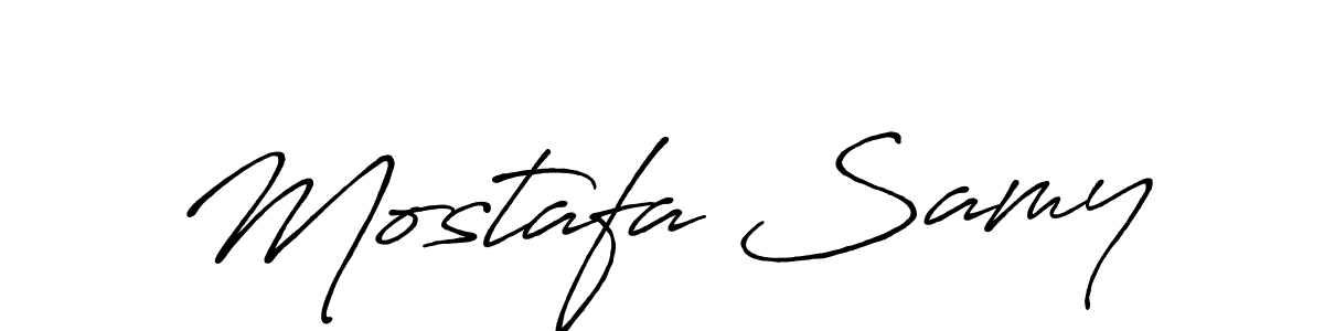 Make a beautiful signature design for name Mostafa Samy. With this signature (Antro_Vectra_Bolder) style, you can create a handwritten signature for free. Mostafa Samy signature style 7 images and pictures png