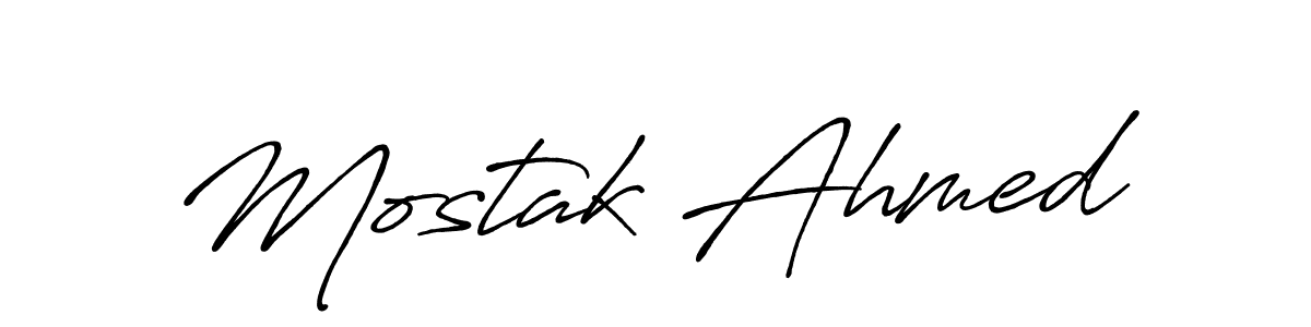 Make a beautiful signature design for name Mostak Ahmed. Use this online signature maker to create a handwritten signature for free. Mostak Ahmed signature style 7 images and pictures png